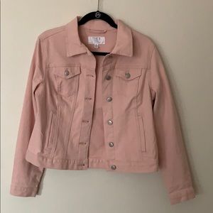 Pink denim jacket